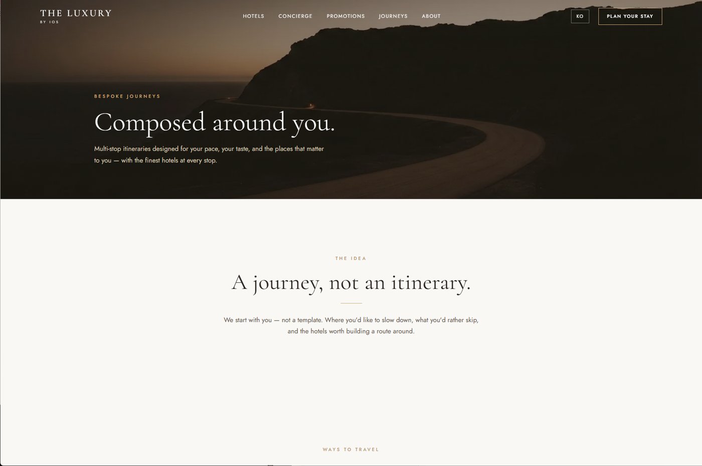 Bespoke Journeys — 다구간 맞춤 일정 안내
